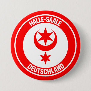 Halle (Saale) Round Emblem 7.5 Cm Round Badge