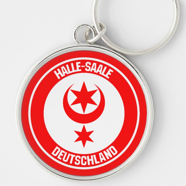 Halle (Saale) Round Emblem Key Ring (Front)