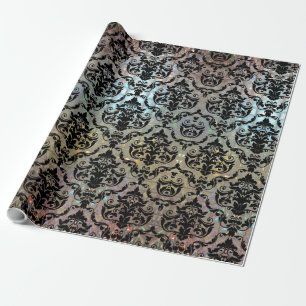 Halleesham Elegant Large Damask  15 ft Wrapping Paper