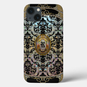 Halleesham Pattern II Elegant  Monogram Tough iPhone 13 Case