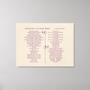 Hallelujah Chorus Handel's Messiah purple text Canvas Print
