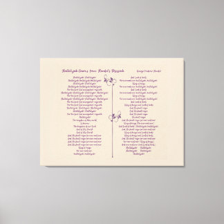 Hallelujah Chorus Handel's Messiah purple text Canvas Print