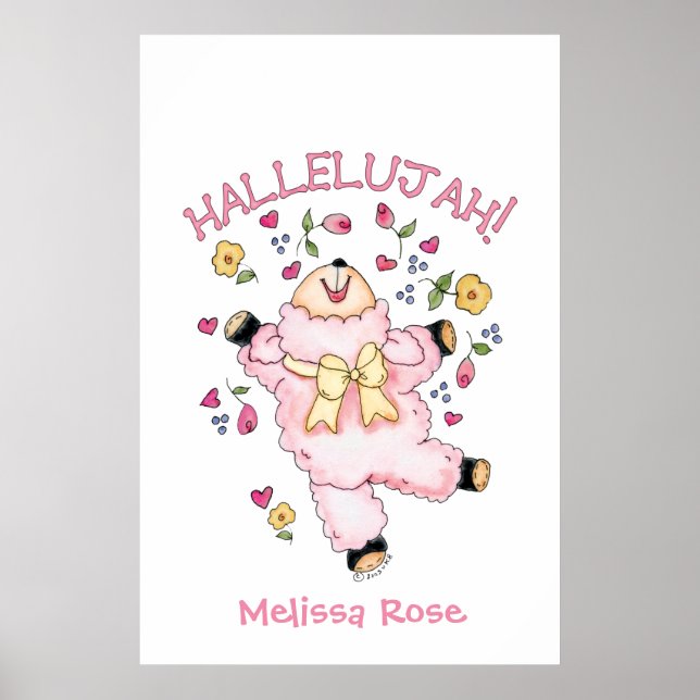 Hallelujah Dancing Lamb Poster (Front)