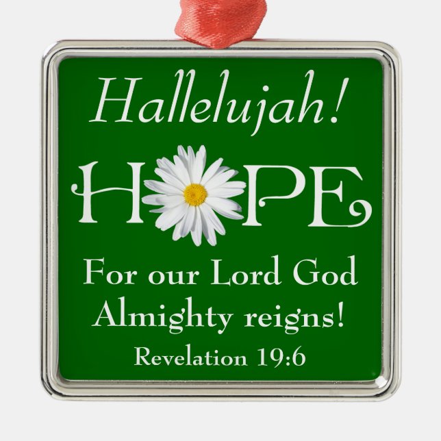 Hallelujah! Lord God reigns! Christmas Ornament 3 (Front)