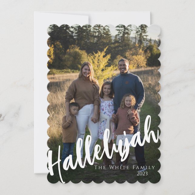 hallelujah modern holiday card  (Front)