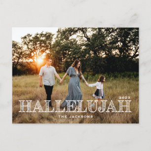 Hallelujah Religious Christmas Holiday Postcard