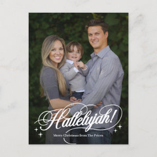 Hallelujah Religious Christmas Photo Card Postcard