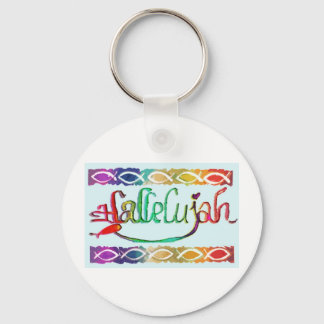 hallelujahFISH.jpg Key Ring