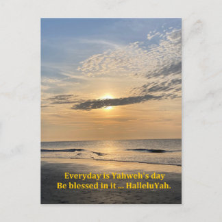 HalleluYah sunrise postcard