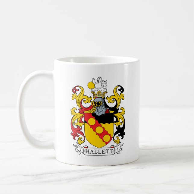 Hallett Family Crest Coffee Mug (Left)