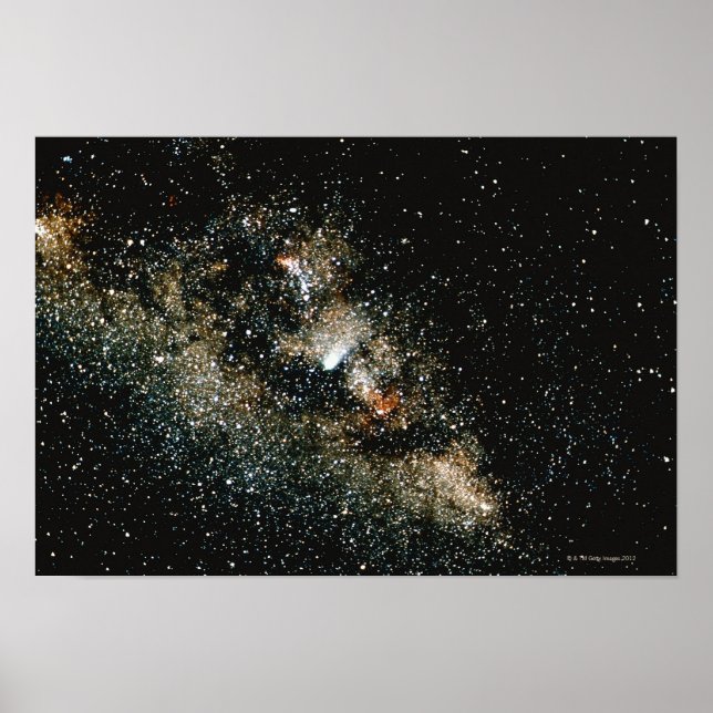 Halleys Comet  in the Milky Way Poster (Front)