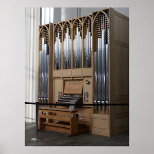 Hallgrímskirkja Choir Organ Reykjavik Iceland Poster