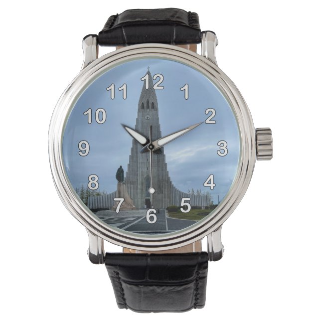 Hallgrimskirkja Church Cathedral Reykjavik Iceland Watch (Front)