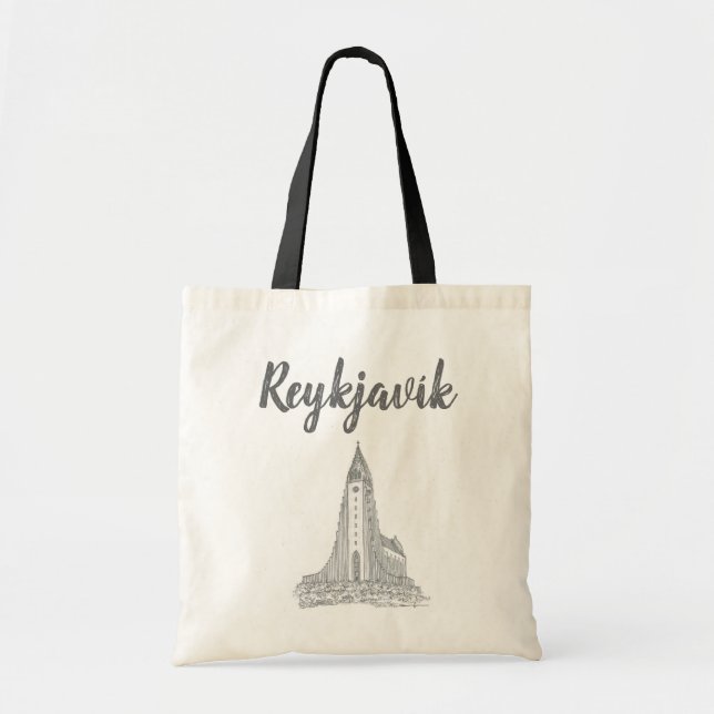 Hallgrímskirkja, Reykjavík, Iceland Tote Bag (Front)