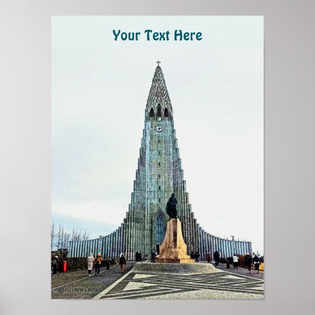 Hallgrímskirkja, Reykjavik Poster (Front)