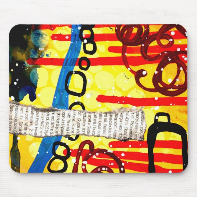 Hallie Engel Yellow Urban Mousepad (Front)