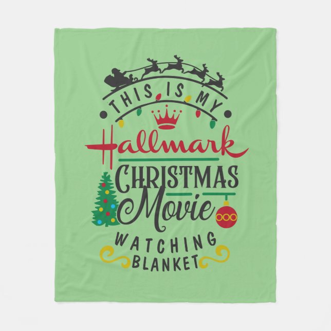 Hallmark Christmas Movie Fleece Blanket (Front)