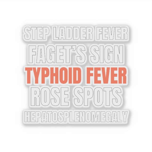  Hallmark of Typhoid Fever – Medical Design (Front)