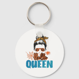 Hallo Queen – Messy Bun Woman with Spider Key Ring
