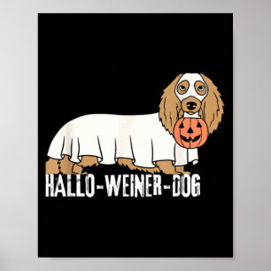 Hallo-Weiner-Dog Dachshund Halloween Dog Poster