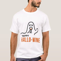 Hallo-Wine Ghost Drinking Halloween Wine Lover