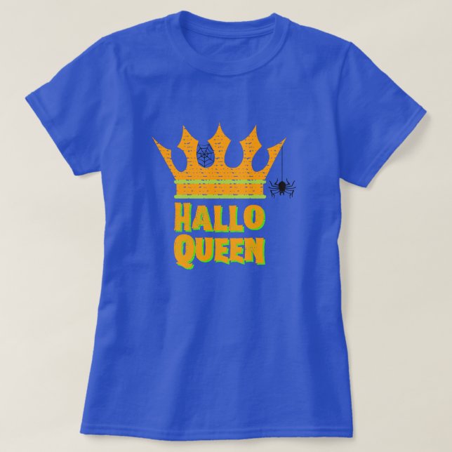 HalloQueen Crown Halloween T-Shirt (Design Front)