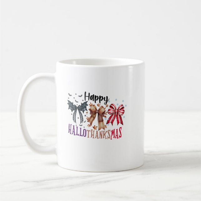 Hallothanksmas Coquette bow Coffee Mug (Left)