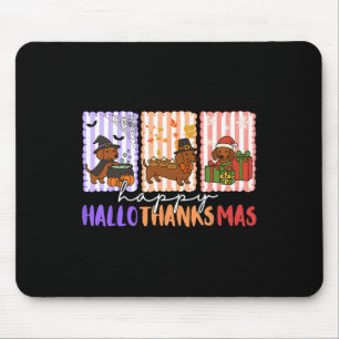 Hallothanksmas Dachshund Halloween Thanksgiving Ch Mouse Mat