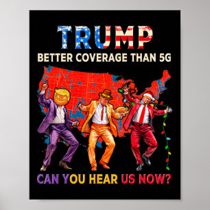 Hallothanksmas Dance Party With Trump – Red Map Ed Poster
