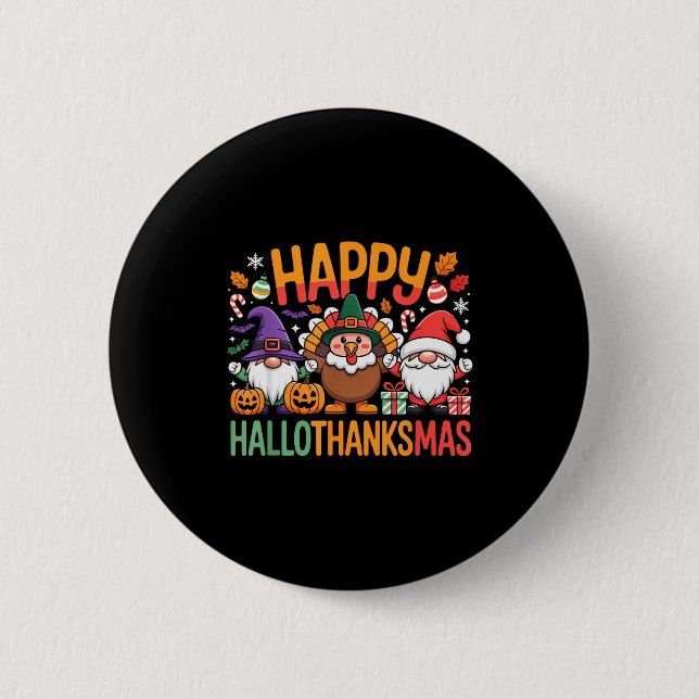 Hallothanksmas Dental Istant Funny Tooth Christmas 6 Cm Round Badge (Front)