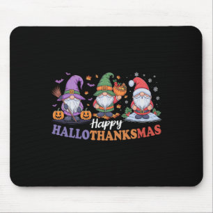 Hallothanksmas For Gnomes Lover Thanksgiving Chris Mouse Mat