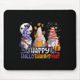Hallothanksmas Gnomes Halloween Thanksgiving Chris Mouse Mat