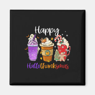 Hallothanksmas Gnomes Halloween Thanksgiving Merry Magnet