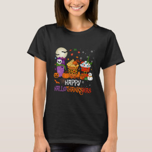Hallothanksmas Halloween Thanksgiving Christmas Co T-Shirt