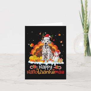 HalloThanksMas Halloween Thanksgiving Christmas Da Card