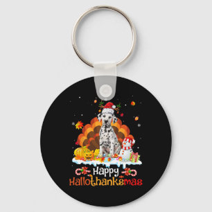 HalloThanksMas Halloween Thanksgiving Christmas Da Key Ring