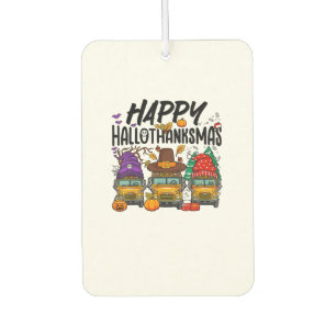 HalloThanksMas Halloween Thanksgiving Christmas Sc Car Air Freshener