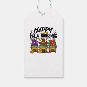 HalloThanksMas Halloween Thanksgiving Christmas Sc Gift Tags