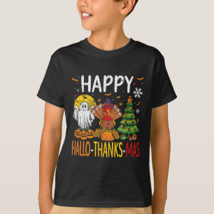 Hallothanksmas Halloween Thanksgiving Christmas  T-Shirt