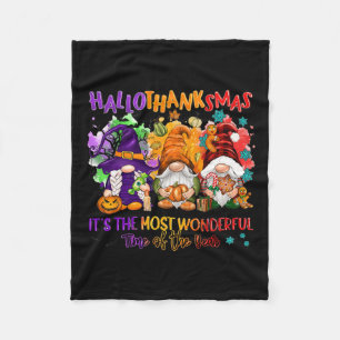 Hallothanksmas It's The Most Wonderful Time Of The Fleece Blanket