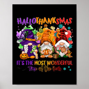 Hallothanksmas It's The Most Wonderful Time Of The Poster