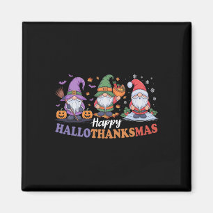 Hallothanksmas Shirt For Gnomes Lover Thanksgiving Magnet