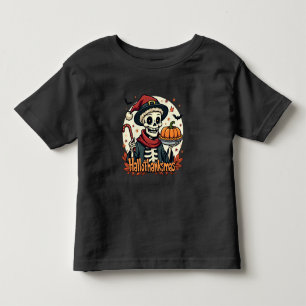 Hallothanksmas Skeleton: Pumpkin Pie & Candy Cane Toddler T-Shirt