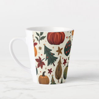 hallothanksmas small latte mug