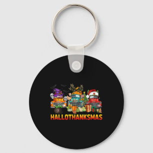 Hallothanksmas Trucks Halloween Thanksgiving Chris Key Ring