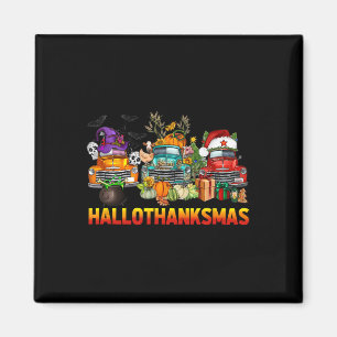 Hallothanksmas Trucks Halloween Thanksgiving Chris Magnet