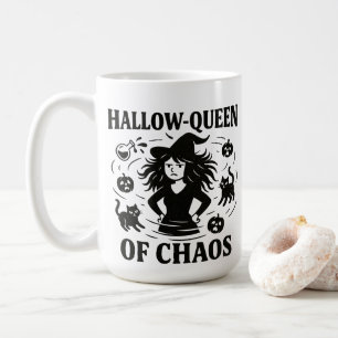 Hallow‑Queen of Chaos – Halloween Coffee Mug