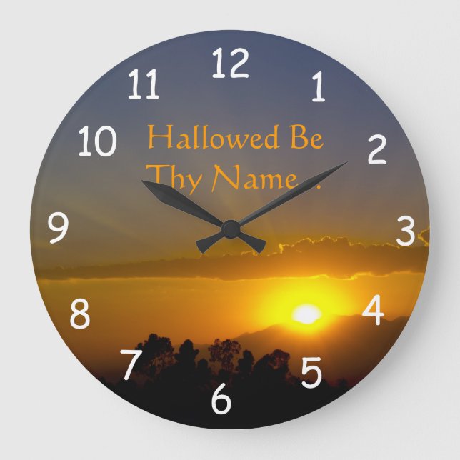 Hallowed Be Thy Name 2 Large Clock (Front)