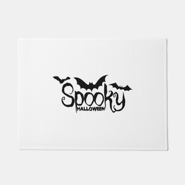 Halloweed Funny Hippie Pumpkin Halloween Doormat (Front)