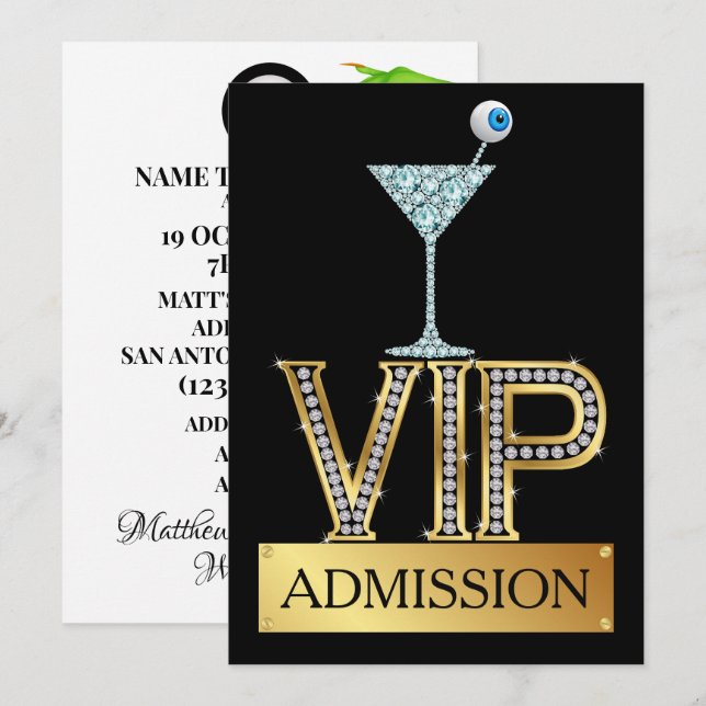 HALLOWEEEN VIP Admission Invitation (Front/Back)